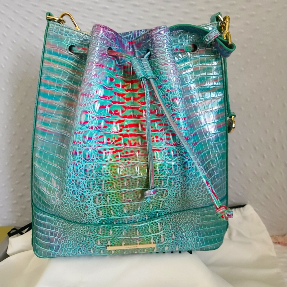 Brahmin Blue Fin Marlow Bucket Bag